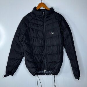 Rab Womens Ascent Jacket Goose Down Black Puffer Coat Size Medium